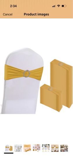 48 Spandex Stretch Chair Sashes Bows Elastic Chair Cover Bands Ties with Buckle Slider for Wedding Party Reception Events Universal Ceremony Banquet D