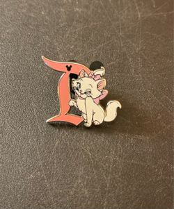 Disney Marie Aristocats Letter D Enamel Pin