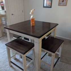 Dining Room Table Set W/ Bench Seats