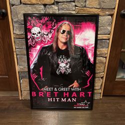 Bret “Hitman” Hart Autographed Poster