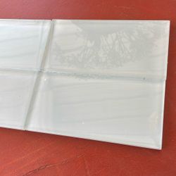 9 Cajas De Tile De Glass  2x6 Light Green 