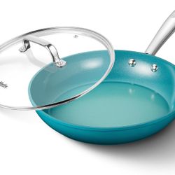 HLAFRG 10 Inch Nonstick Frying Pan With Lid