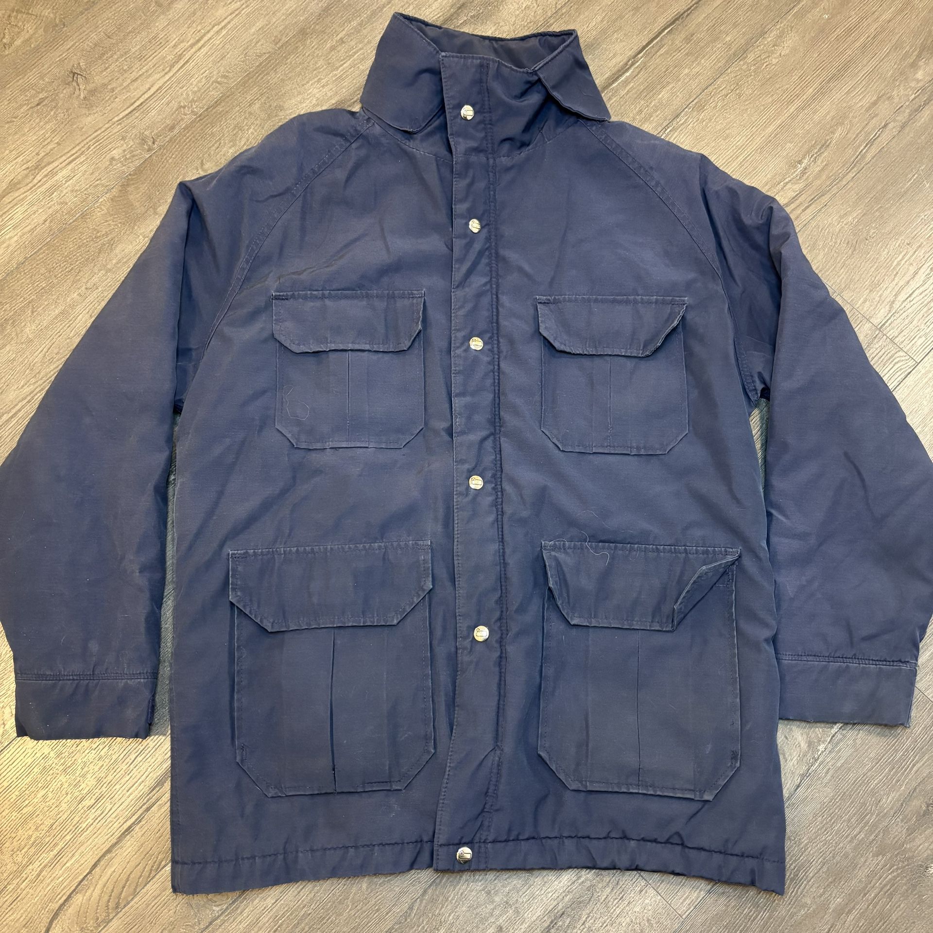 Vintage Woolrich Insulated Mountain Parka Mens Large Coat Jacket Blue No Hood