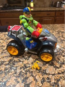 Vintage rescue hero, and vehicle