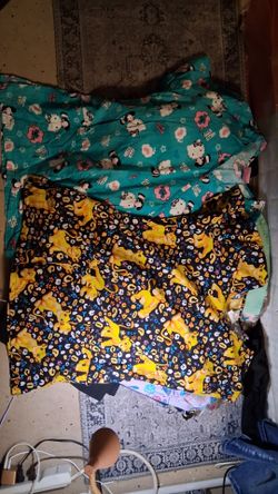 Hello Kitty and Lion King Scrub Tops Bundle