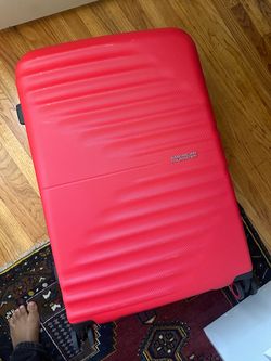 Large Red Roller Suitcase
