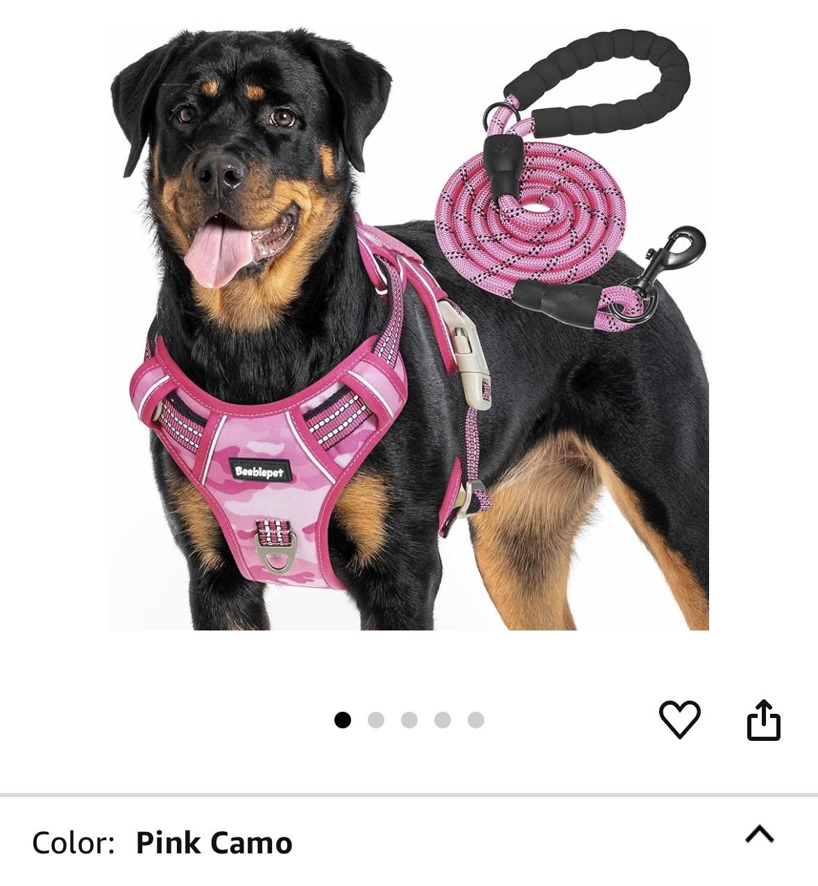 Heavy Duty Tactical Dog Harness for Large Dogs, No Pull Adjustable Pet Harness Reflective Service Training Easy Control Pet Vest Military K9 Working D