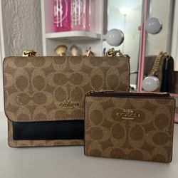 Brown Coach Mini Klare Crossbody 