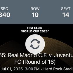 Real Madrid Vs Juventus Round Of 16 Club World Cup 