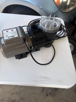 Pool pump with timer, 2700 GPH, 115 V, powerful, self-priming, for above-ground pools, 0.35 HP, with filter basket, low noise level, for water circula