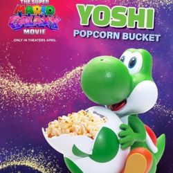 The Super Mario Galaxy movie Yoshi Popcorn Bucket
