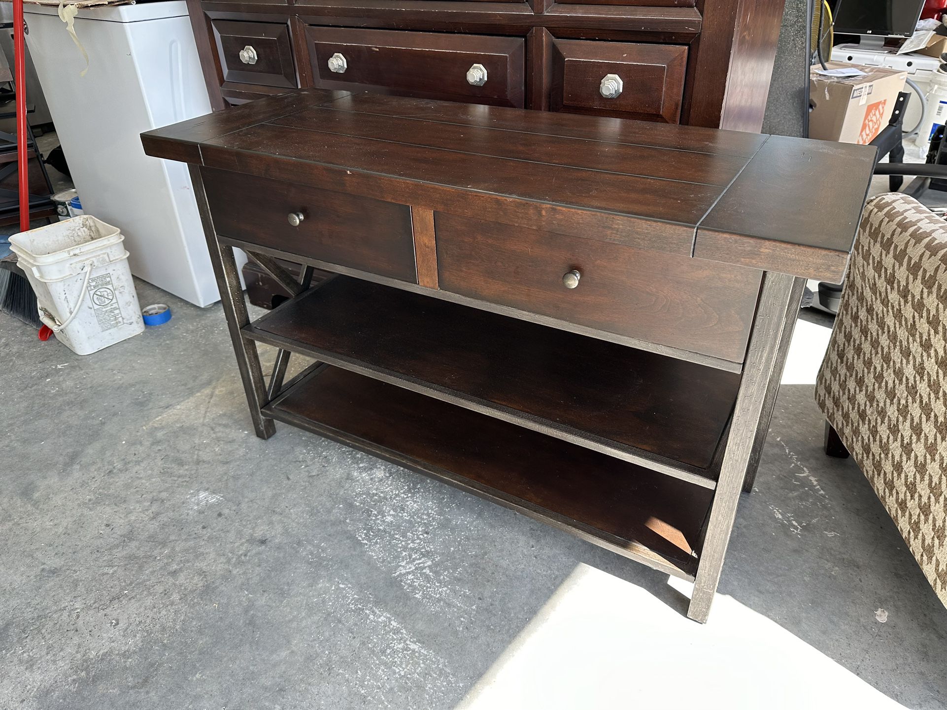 Dark Brown Console Table 47 Width 