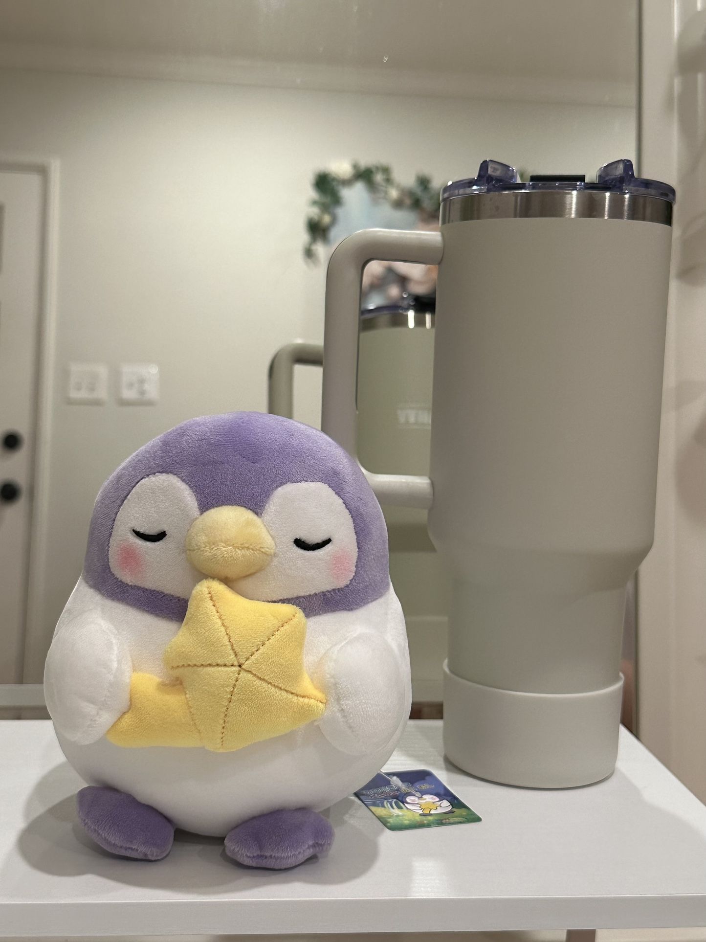Takashoji Purple Penguin Wishing Star 6-7” Plush (New with Tag) - Round 1
