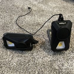 Infinity X1 Stereo, Wireless, Rechargeable 700 Lumens Worklight with Bluetooth Speakers 2-Pack