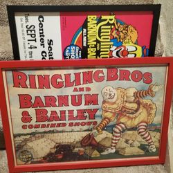 Authentic Framed Ringling Bros Posters