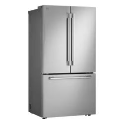 STUDIO 27 cu. ft. SMART Counter Depth 3-Door French Door Refrigerator in PrintProof Stainless Steel with Water and Ice