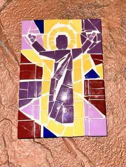 Mosaic Wall Decorative Ornament From Ceramic Broken Tile 