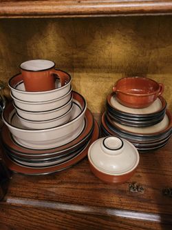 Vintage Mikasa Full Dishware Set by Bob Van Allen Colorama Collection