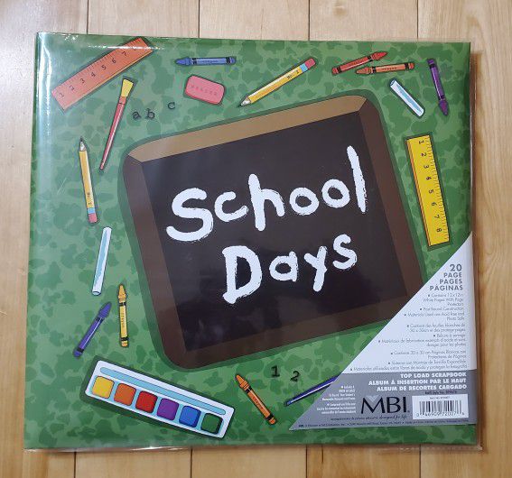 NEW Designed For Life 'School Days' Top Load 20 Page Scrapbook (12" x 12" ~ 2 scrapbooks available)