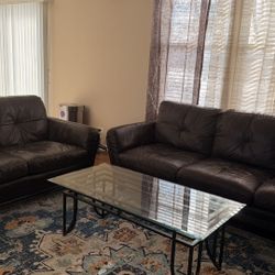 5 Seater Couch And Center Glass Table