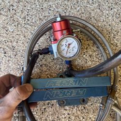 Subaru WRX/STI PERRIN fuel rails vintage JDM aeromotive fuel pressure regulator FPR