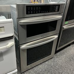 LG Stainless Steel 30” Microwave Oven Combo Electric Turbo Cook Smart