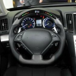 Infiniti G37 G35 Steering Wheel Carbon Fiber LED Light screen for 2007-2013 