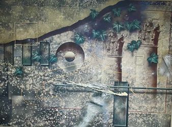 Original J Kugler Abstract Painting Realism Meets Illusionism