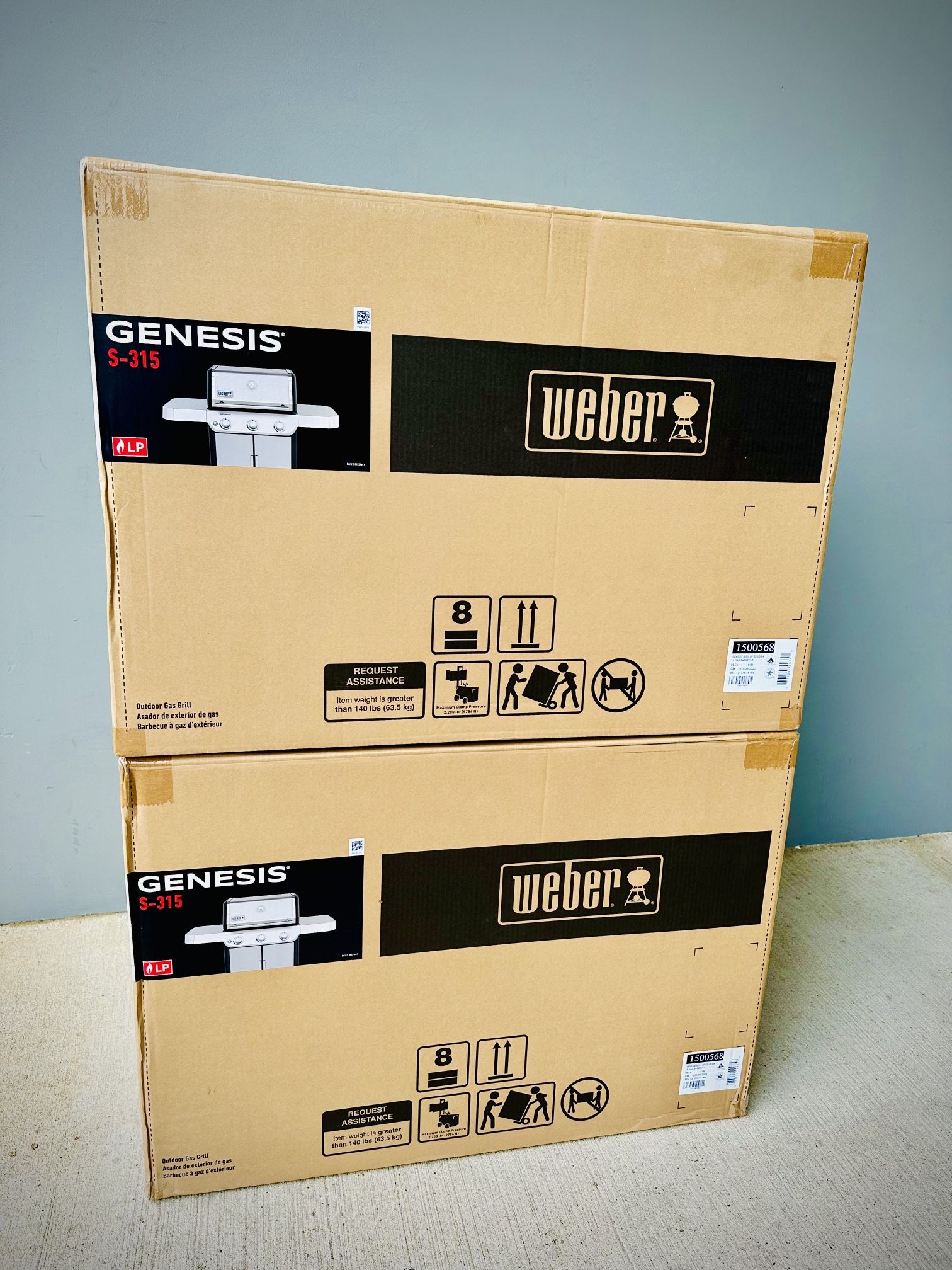 Brand new Weber Genesis S-315 3-Burner Liquid Propane Gas Grill in Stainless Steel