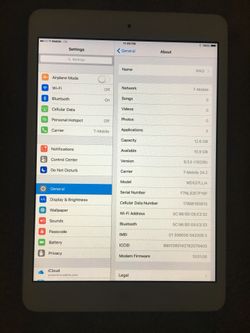 IPAD MINI WIFI/T-Mobile 16GB