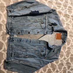 Levi Big E Denim Size Large Ink Blot