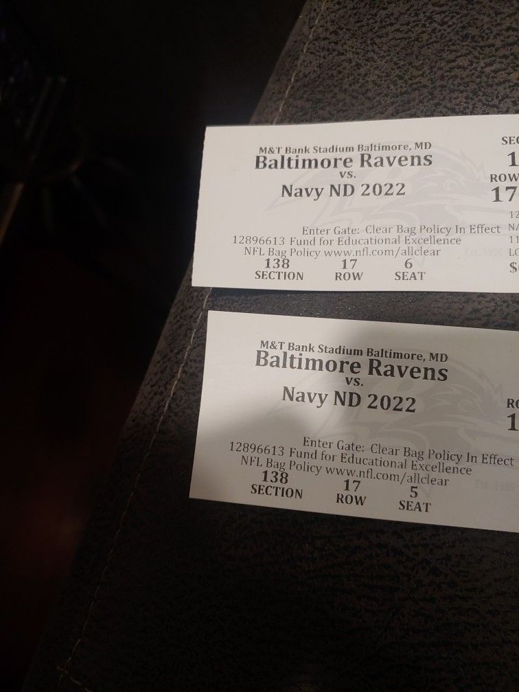 2 Navy ND Game Ticketa