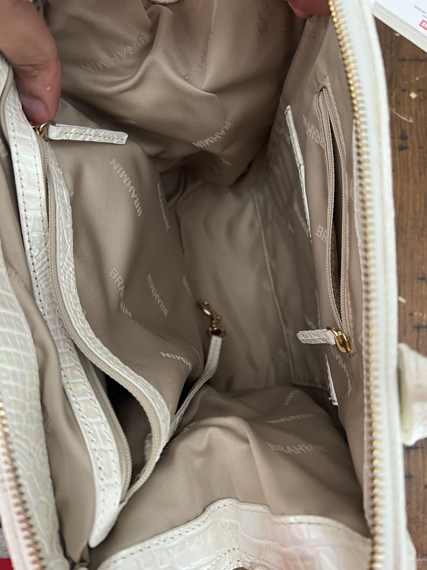 Brahmin S51151 Caroline - Shell White Melbourne — Bag and Baggage