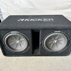 🔥 Kicker CompR Dual 12” Subwoofers in Ported Box – BOOMING Bass! 🔊