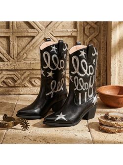 All new size 6.5 woman cowboy boots mid Calif pointed toe