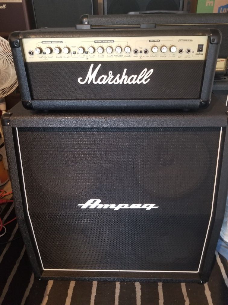 Marshall G100R CD Guitar AMP & Ampeg 4X12" 240WATT CAB