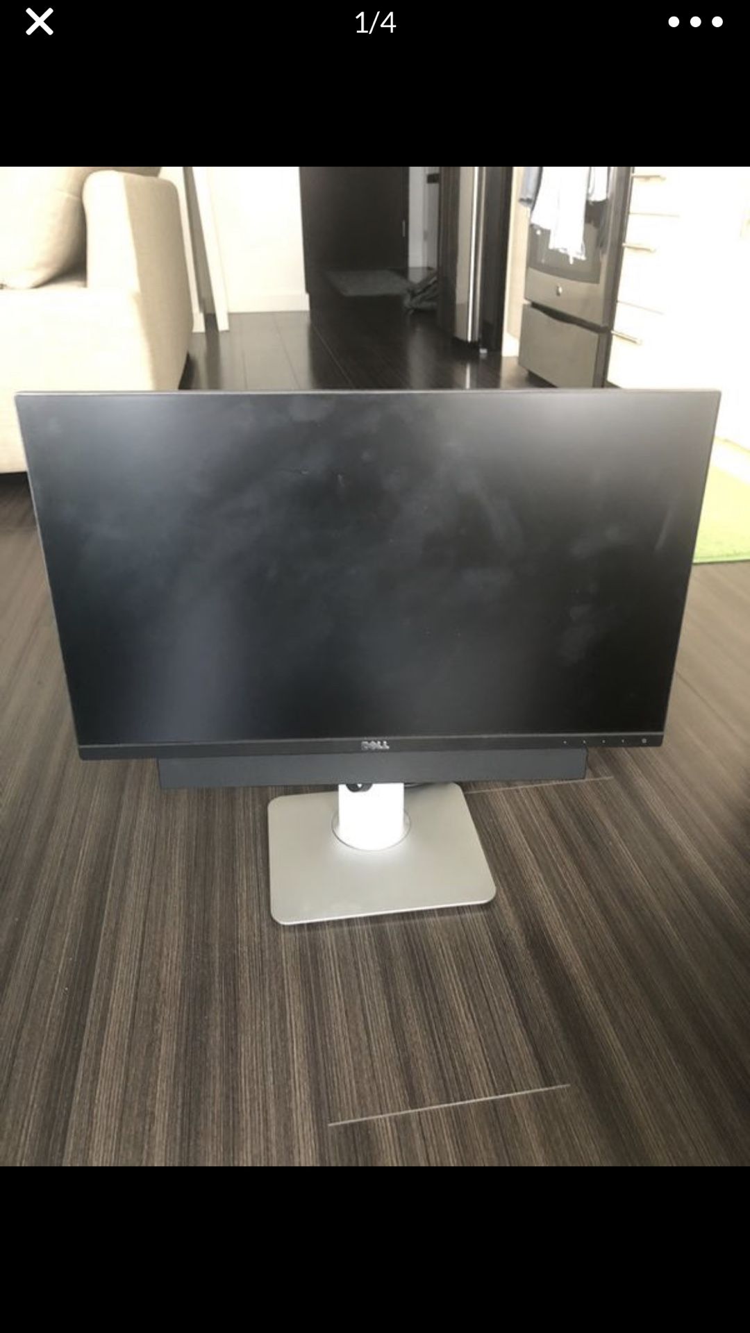Damaged Dell UltraSharp U2414H 23.8” Inch Screen LED Monitor with Sound Bar