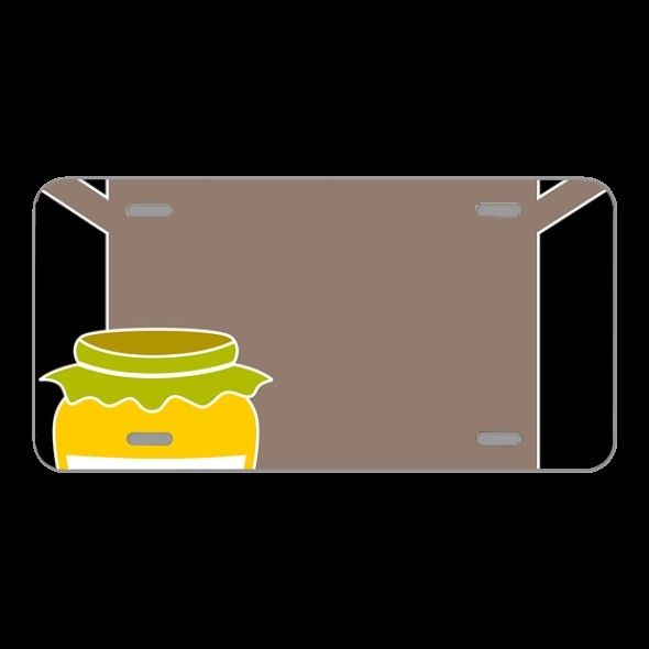 License Plate Novelty Car Front Canned Kitchen Jam Vintage Food