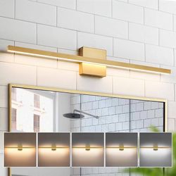 Gold LED Vanity Light – Modern, Luxe & Adjustable