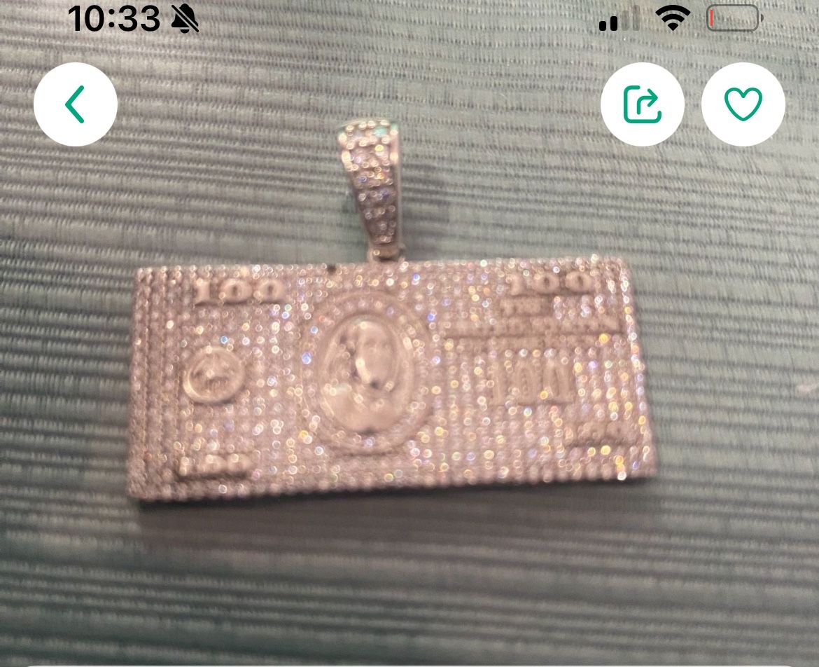 Silver  Pedant Diamond Stone 