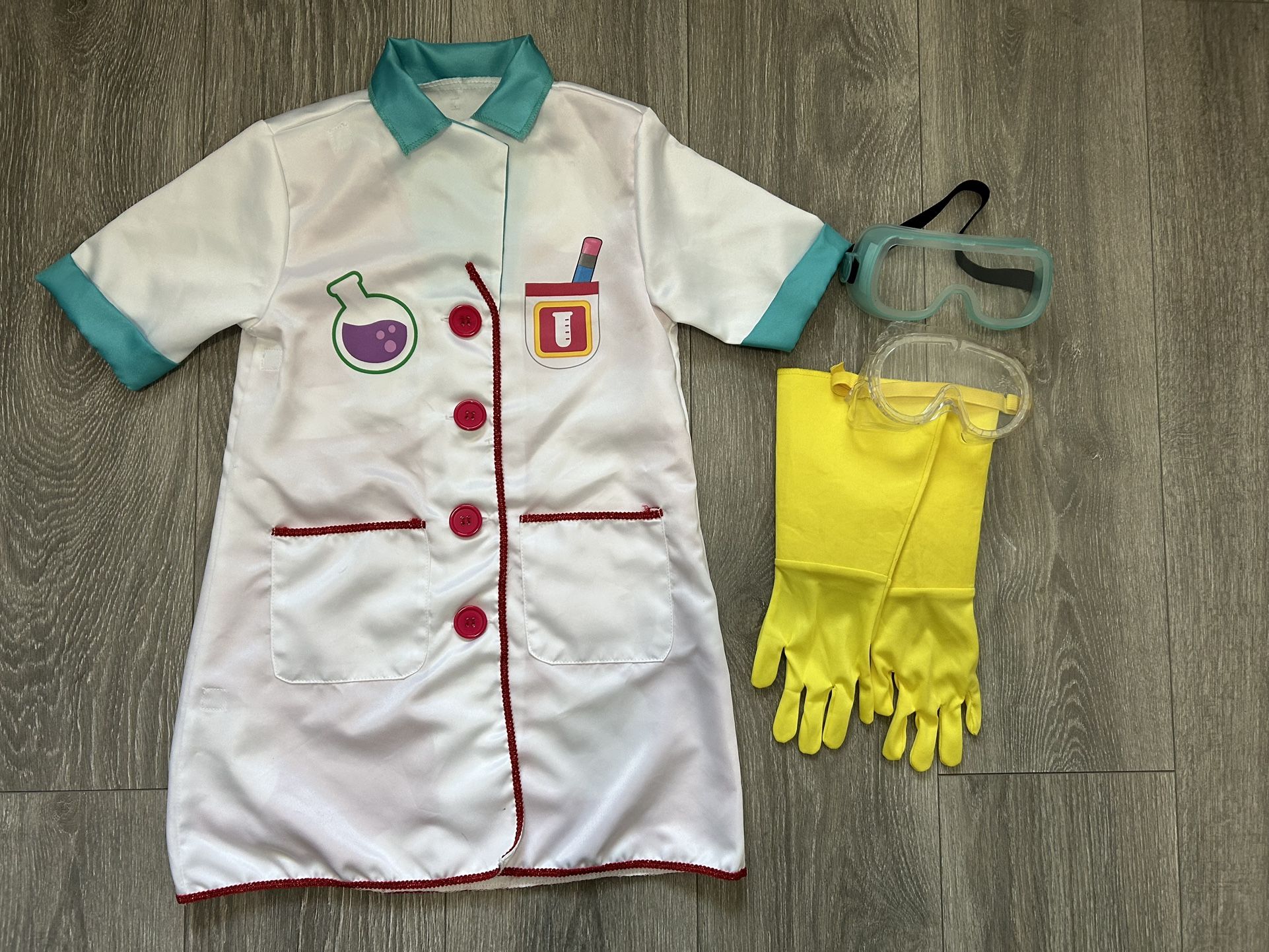 Kids Pretend Play, Scientist Dress-Up 4 Pc. Set for Ages 3 Up