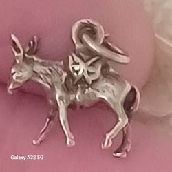 Vtg.sterling silver Pack Mule Charm