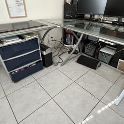Glass Corner Desk – $50 OBO