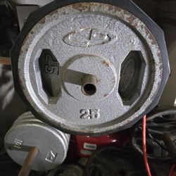 135 Pounds Of Rubber Grip Weight Plates For Standard Barbells And Dumbbels