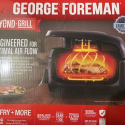 New George Foreman Grill with electric air fryer/Nueva parrilla George Foreman con freidora de aire
