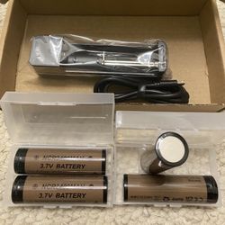 Rechargeable 3.7V Batteries With Charger