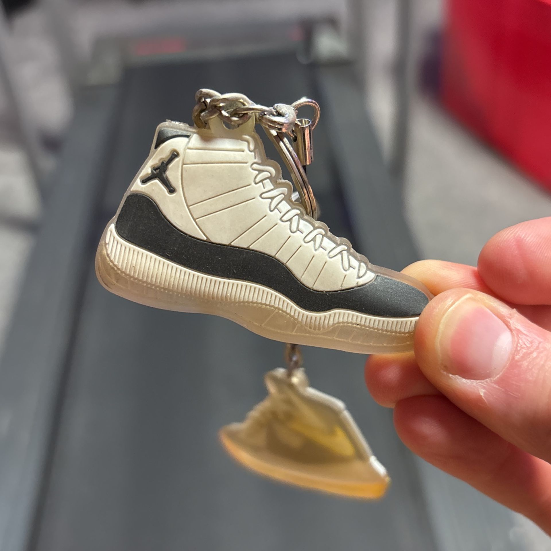 Concord 11 Eleven Nike Air Jordan Keychain Black White High Top Colorway