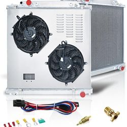 Radiator + 2 x 12 Fan Shroud w/Relay 