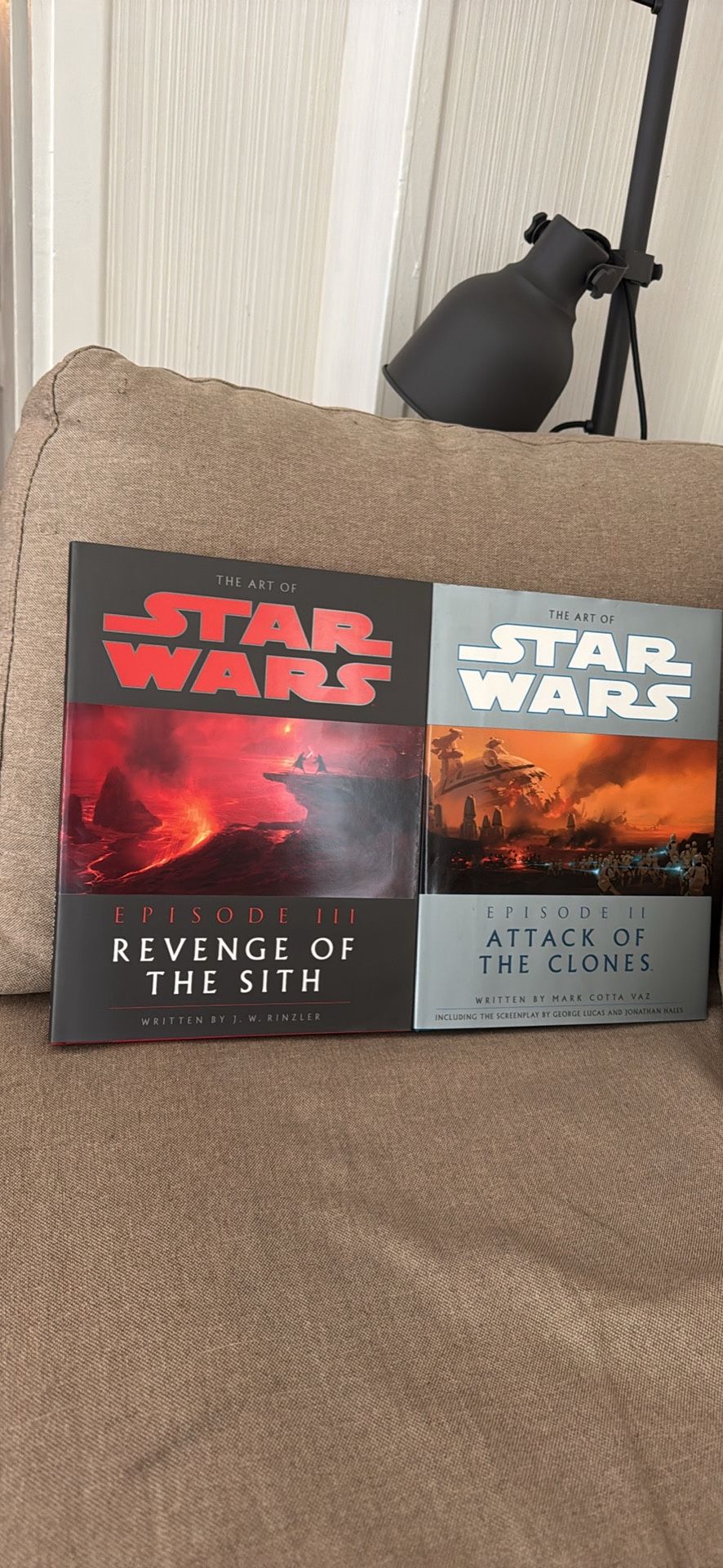 Lot of 2 Hard Cover Books - The Art of Star Wars Revenge of The Sith and Attack of The Clones