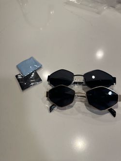 Metal Polarized Trendy Hexagon Metal Sunglasses for Women Retro Style UV400